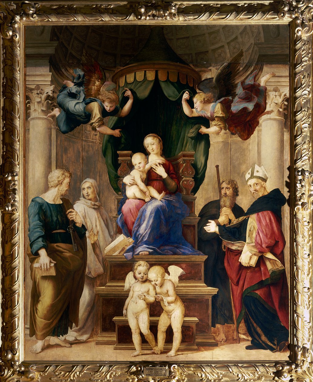 Baldacchinói Madonna, 1507 körül alkotó: Raffaello Sanzio Raphael