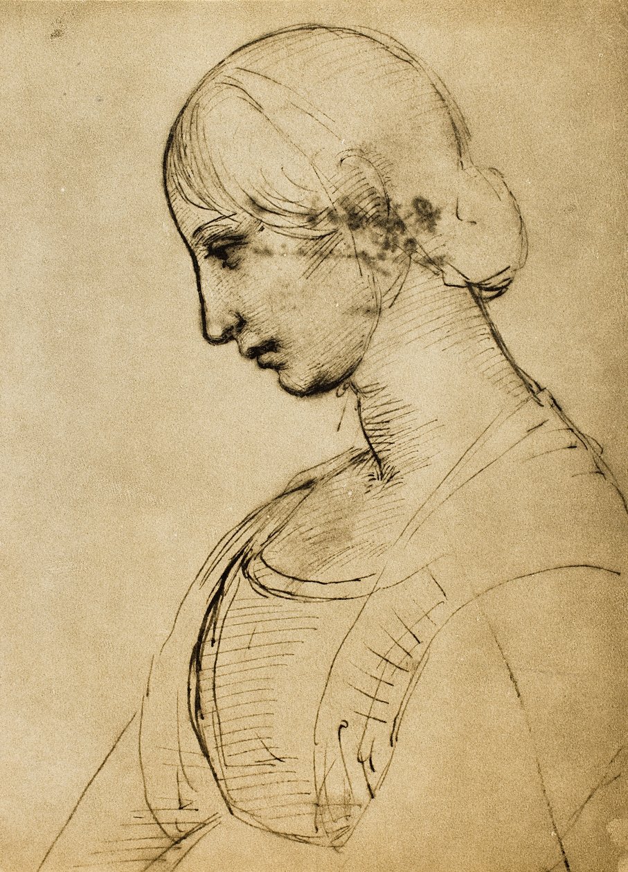 Tanulmány egy Magdalénának; Raphael rajza. Rajzok és nyomatok kabinetje, Uffizi Galéria, Firenze alkotó: Raffaello Sanzio Raphael