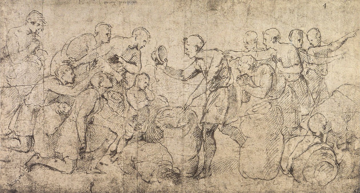 József pohara, amelyet Benjámin zsákjában találtak; Raphael rajza a párizsi Louvre Múzeumban alkotó: Raffaello Sanzio Raphael