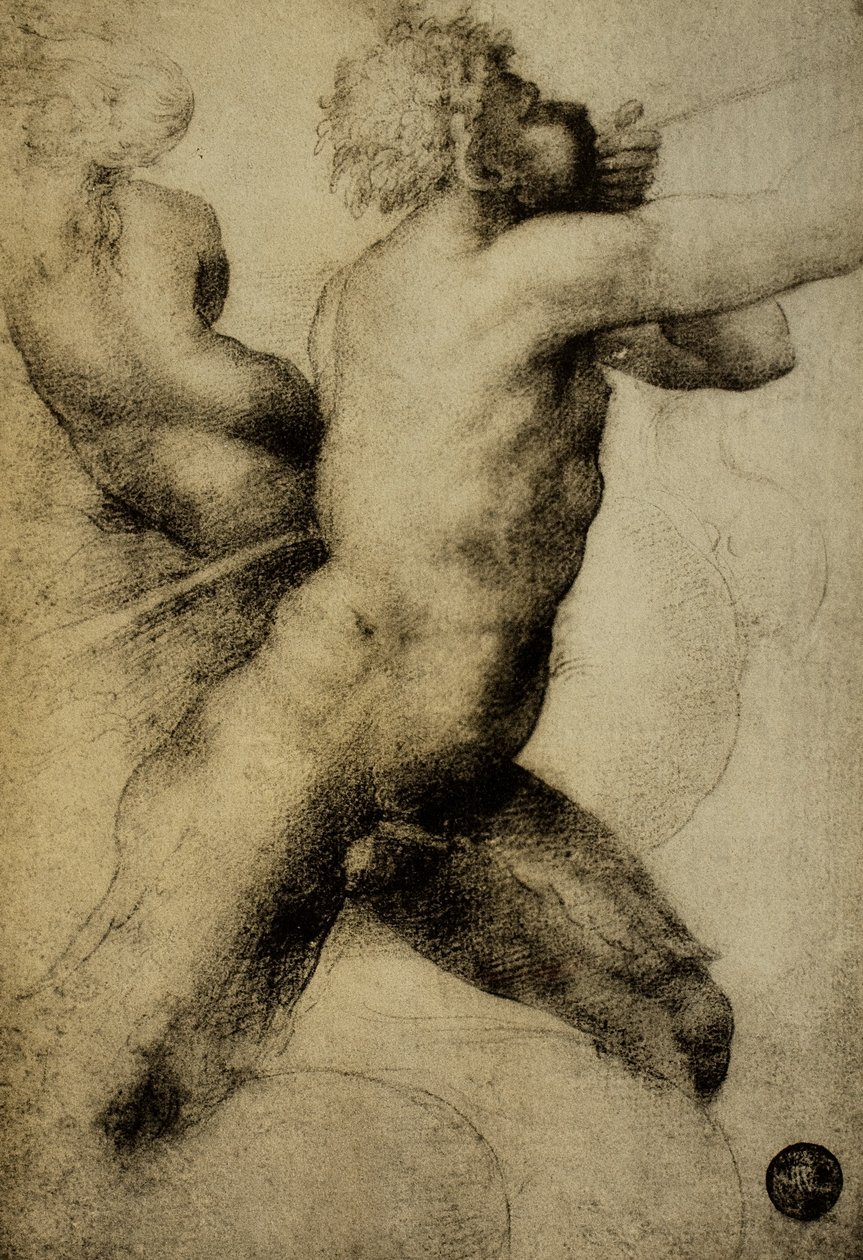 Triton és Nereid; Raphael rajza. Gallerie dellAccademia, Velence alkotó: Raffaello Sanzio Raphael