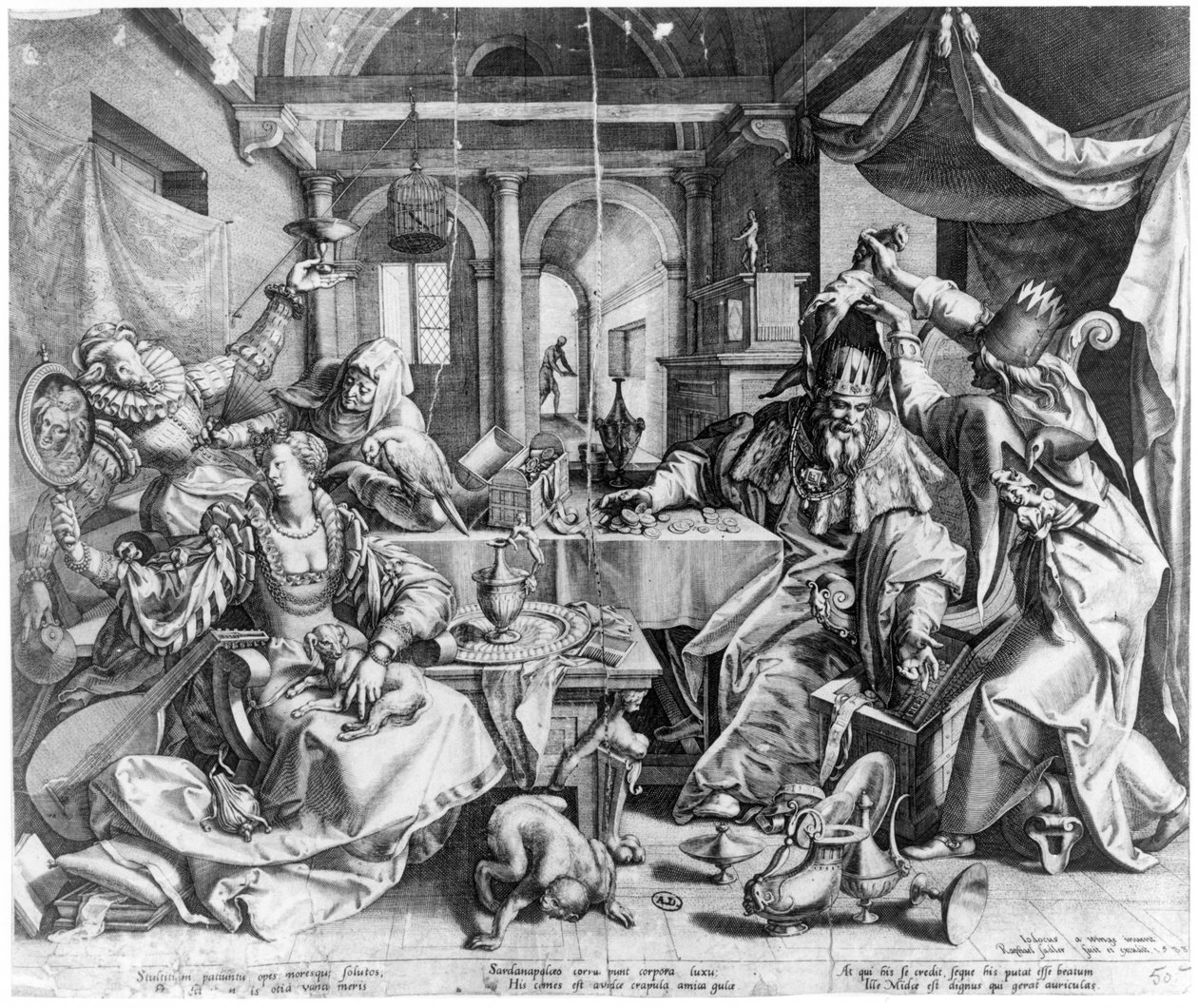 A bolond és a király, 1588 alkotó: Raphael I Sadeler