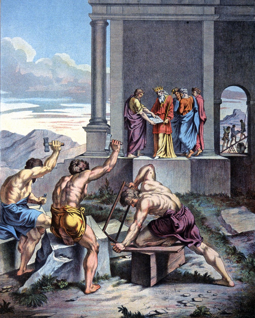 Salamon templomának építése alkotó: Raphael (1483 1520) (after)