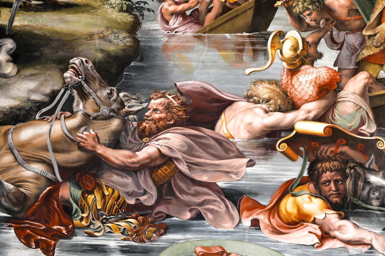 Milvi hídi csata, részlet. 1517-1524 (freskó) alkotó: Raphael
