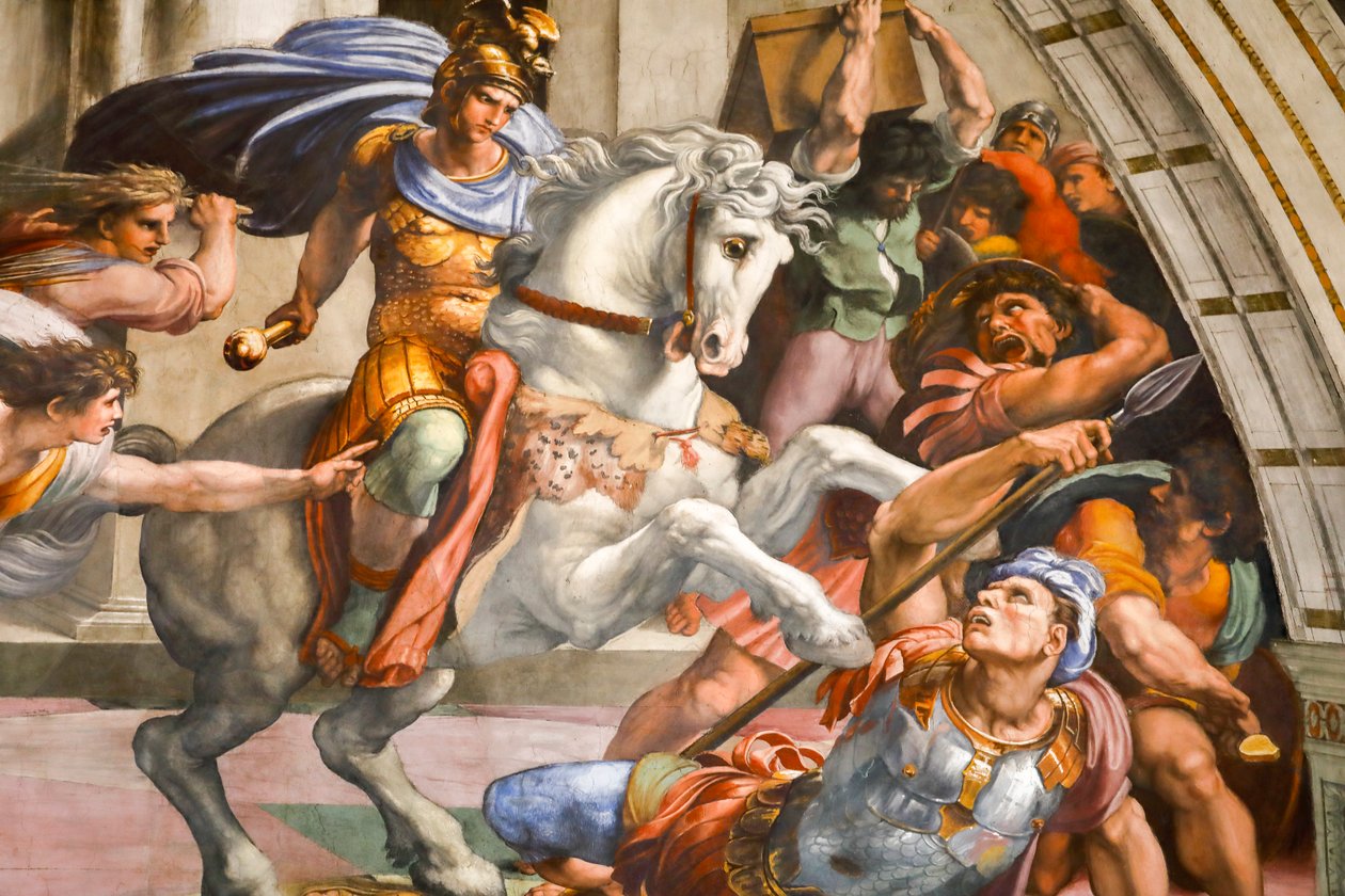 Heliodorus kiűzése a templomból. 1511-1512 (freskó) alkotó: Raphael