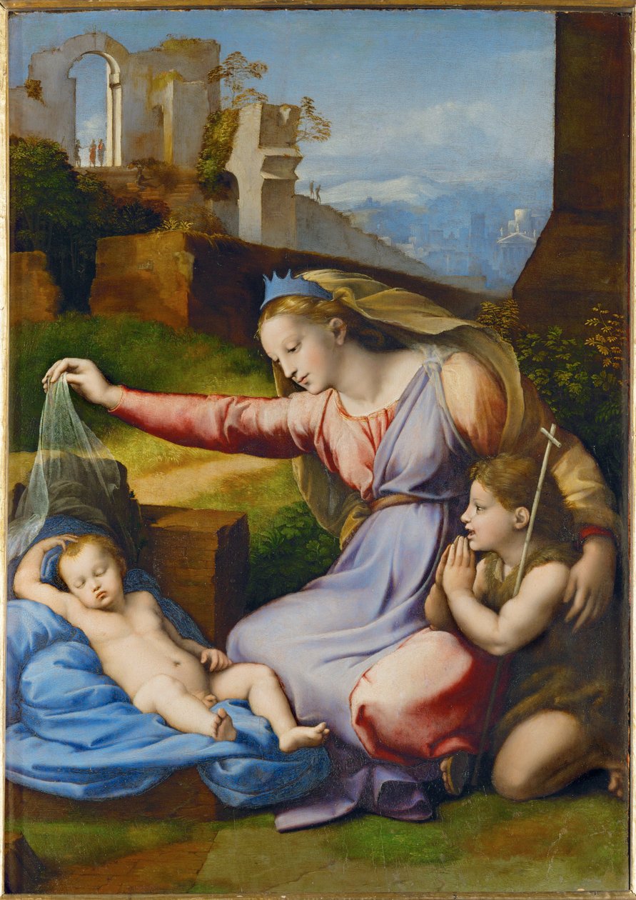 La Vierge au diademe bleu - A kék koronás Szűzanya ... alkotó: Raphael (1483 1520)