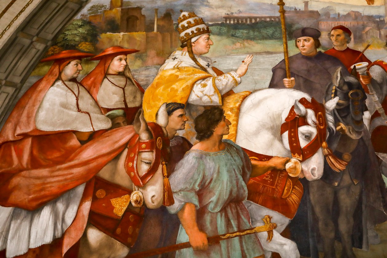 Nagy Szent Leó és Attila találkozása. 1511-1514 (freskó) alkotó: Raphael