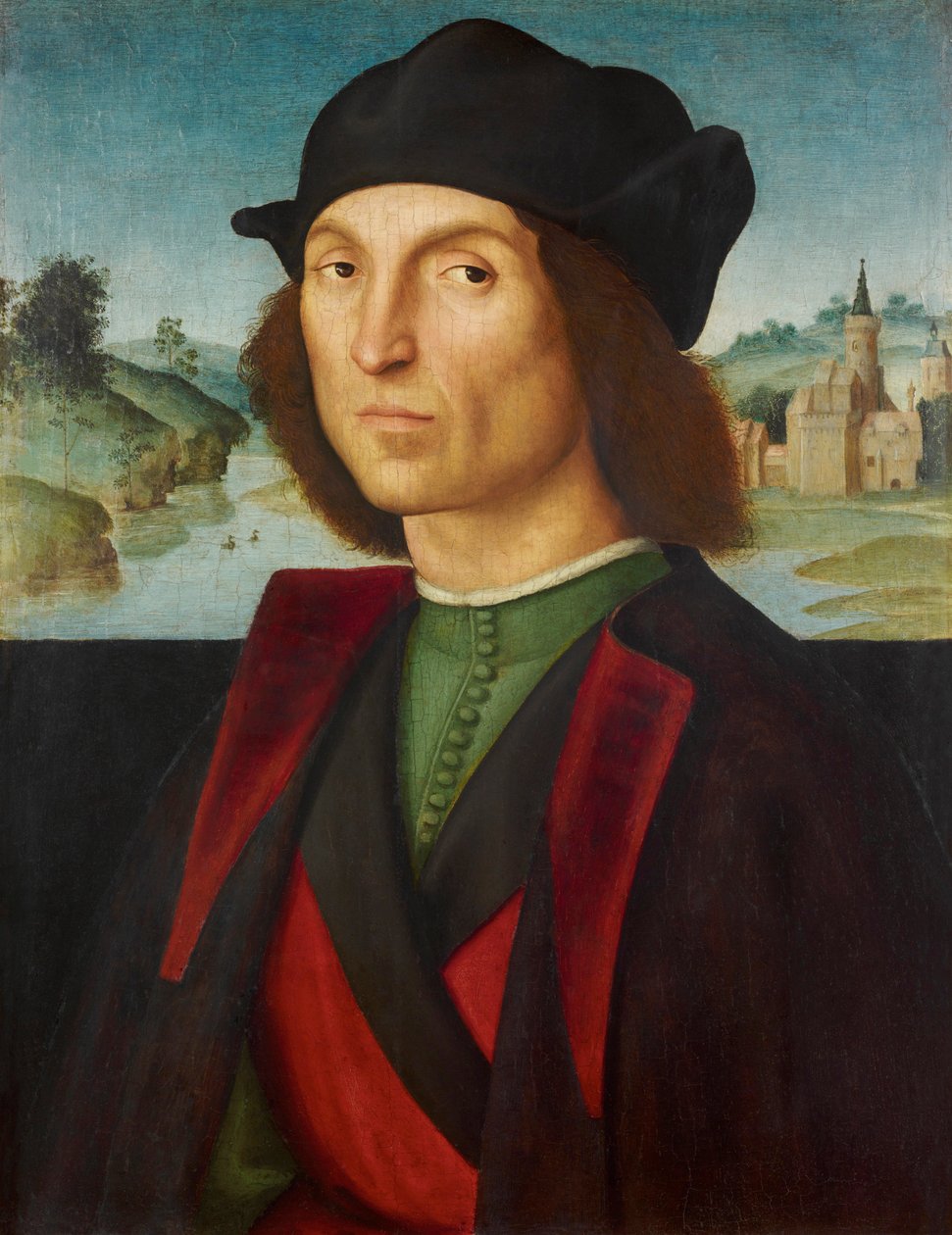 Raphael (1483-1520) férfi portréja, kb 1502-1504 - Olaj, fa, 47,5x37,2 - Liechtenstein Múzeum alkotó: Raphael