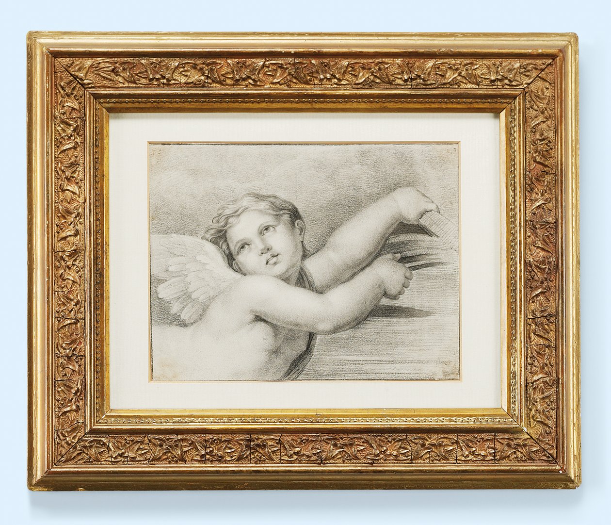 Puttó feje (fekete kréta papíron) alkotó: after Raphael