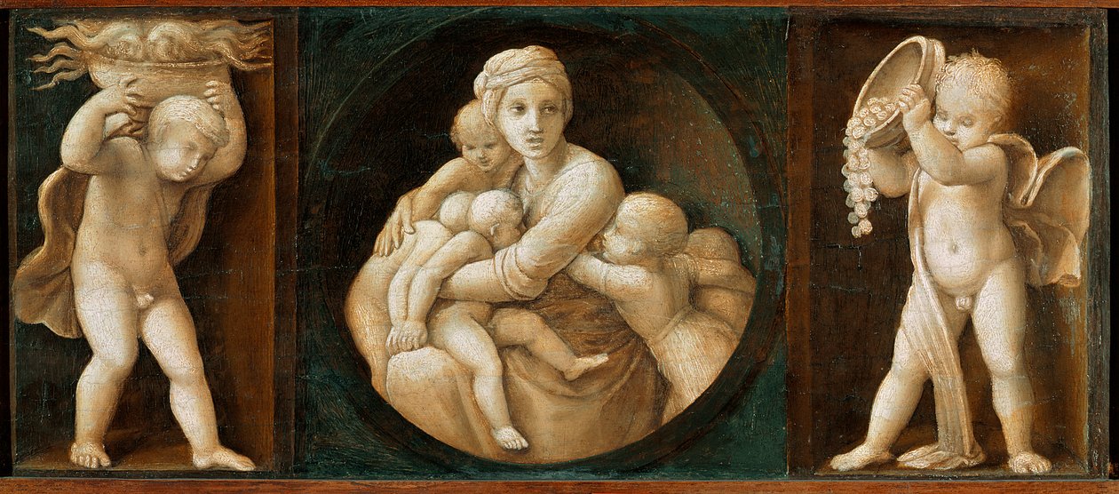 Jótékonyság, predella a Baglioni-oltárképből alkotó: Raphael (1483 1520)