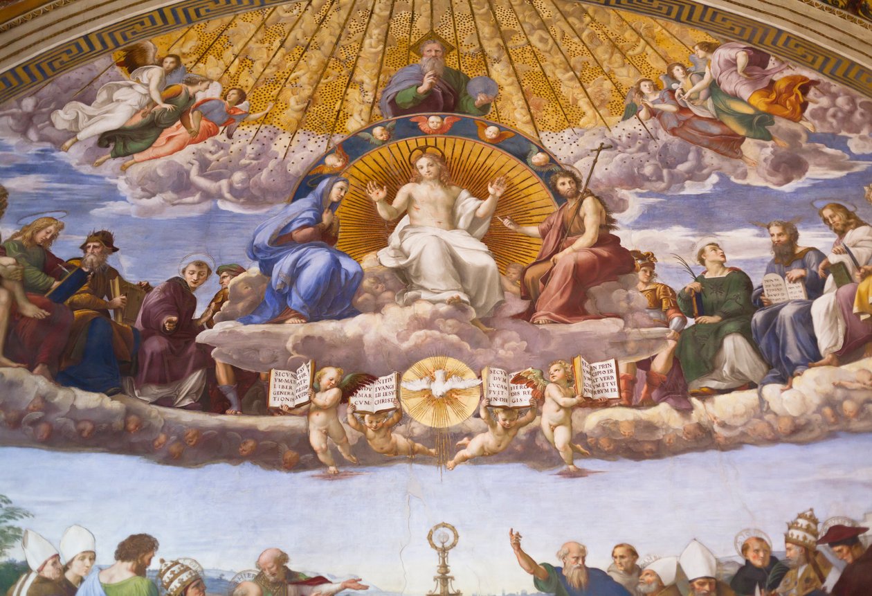 Az úrvacsora vitájának részlete, 1509–1510 körül (freskó) alkotó: Raphael (1483 1520)