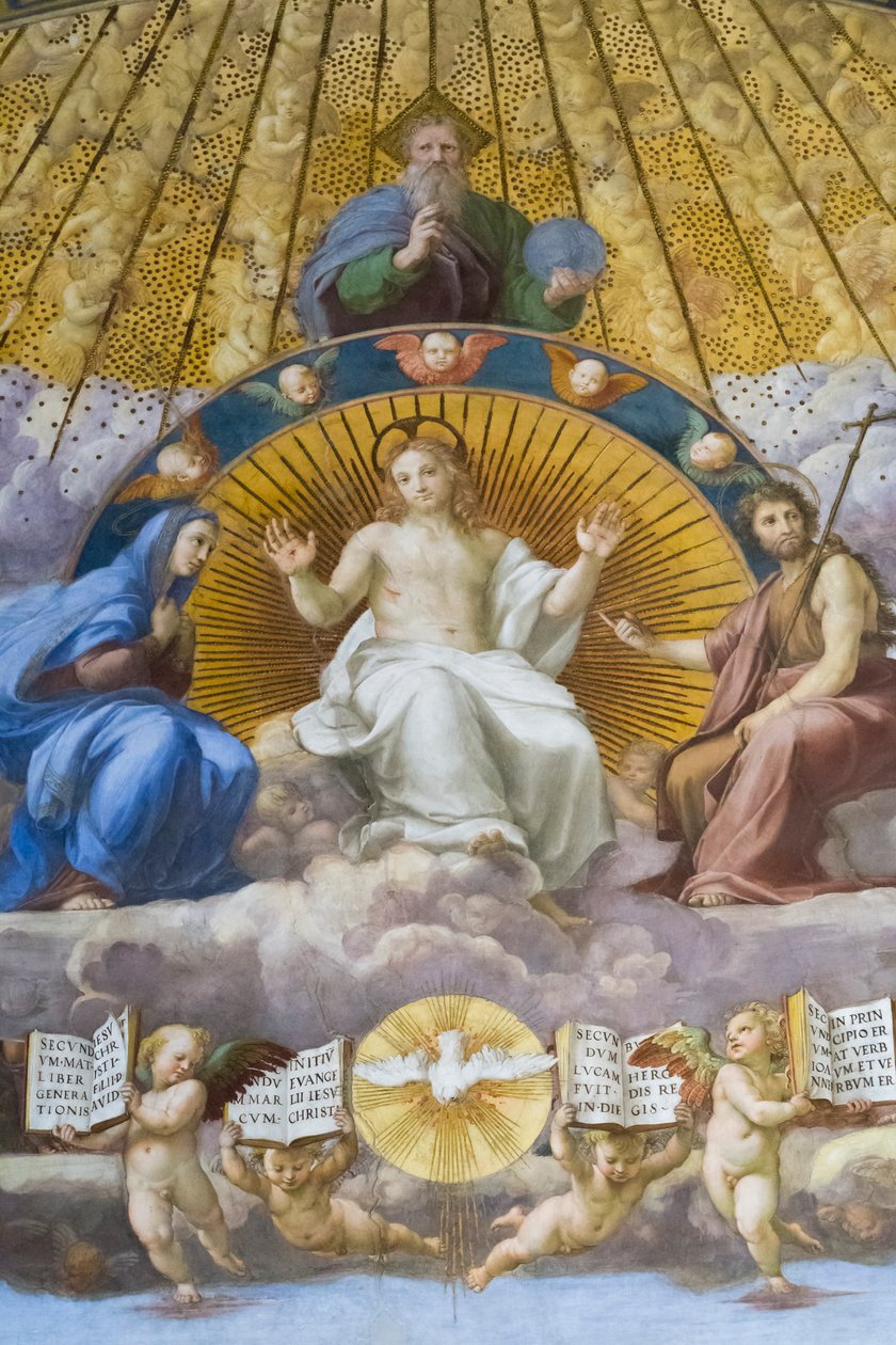 Szentségi vita, részlet (freskó) alkotó: Raphael (1483 1520)