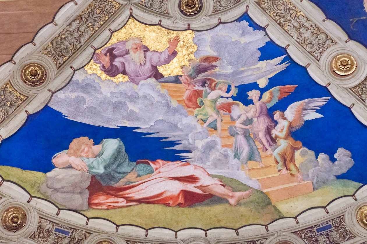 Jákob álma, az Eliodoro strófa mennyezete, Heliodorus szobája (freskó) alkotó: Raphael (1483 1520)