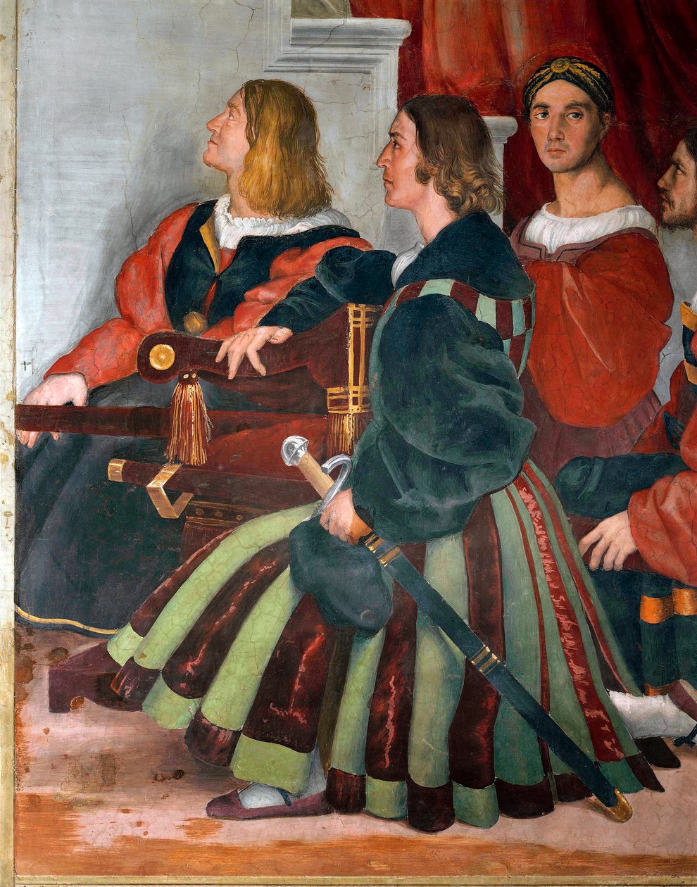 Pápai hordozók, a bolsenai mise részlete, Heliodorus szobája alkotó: Raphael
