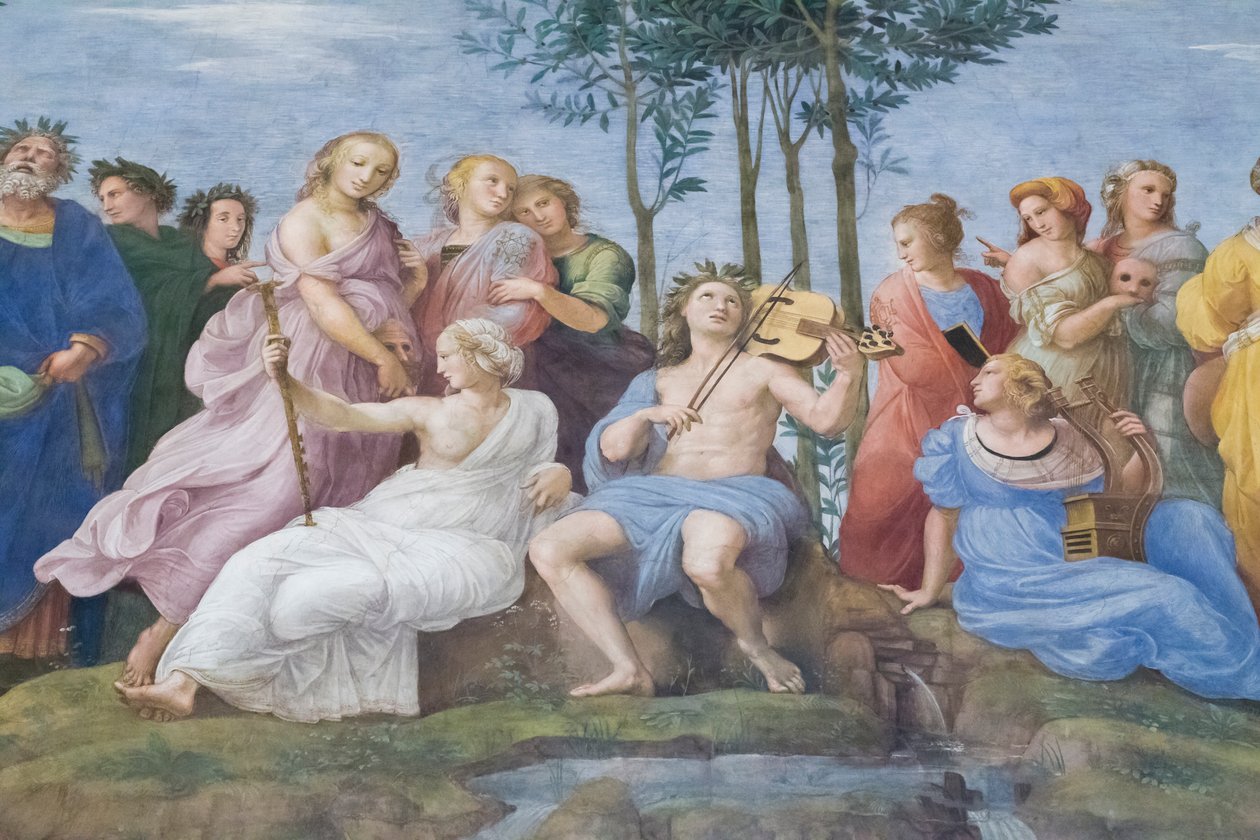 Parnasszus, a Stanza della Segnaturából alkotó: Raphael (1483 1520)