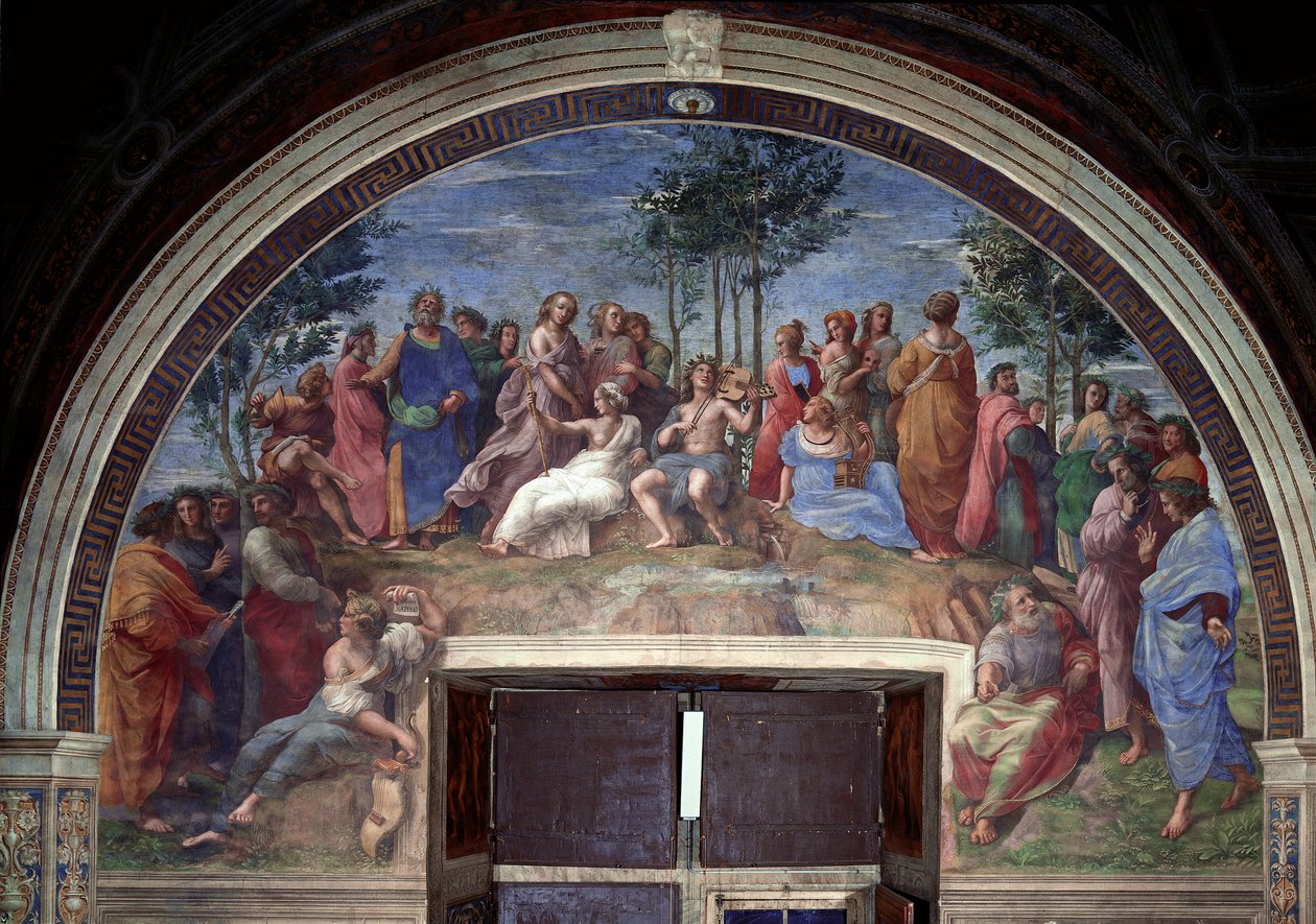 Parnassus, a Stanza della Segnaturából alkotó: Raphael (1483 1520)