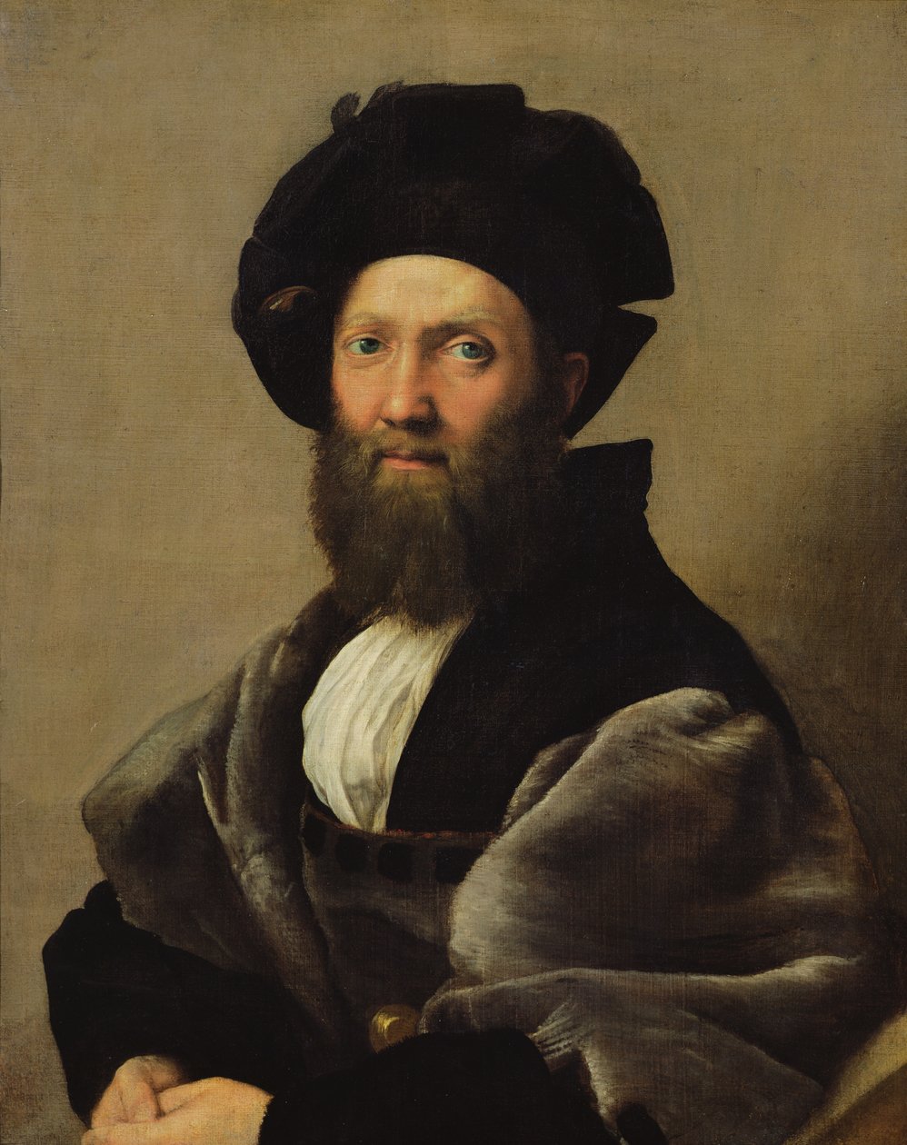 Baldassare Castiglione (1478-1529) portréja 1516 előtt (olaj, vászon) alkotó: Raphael