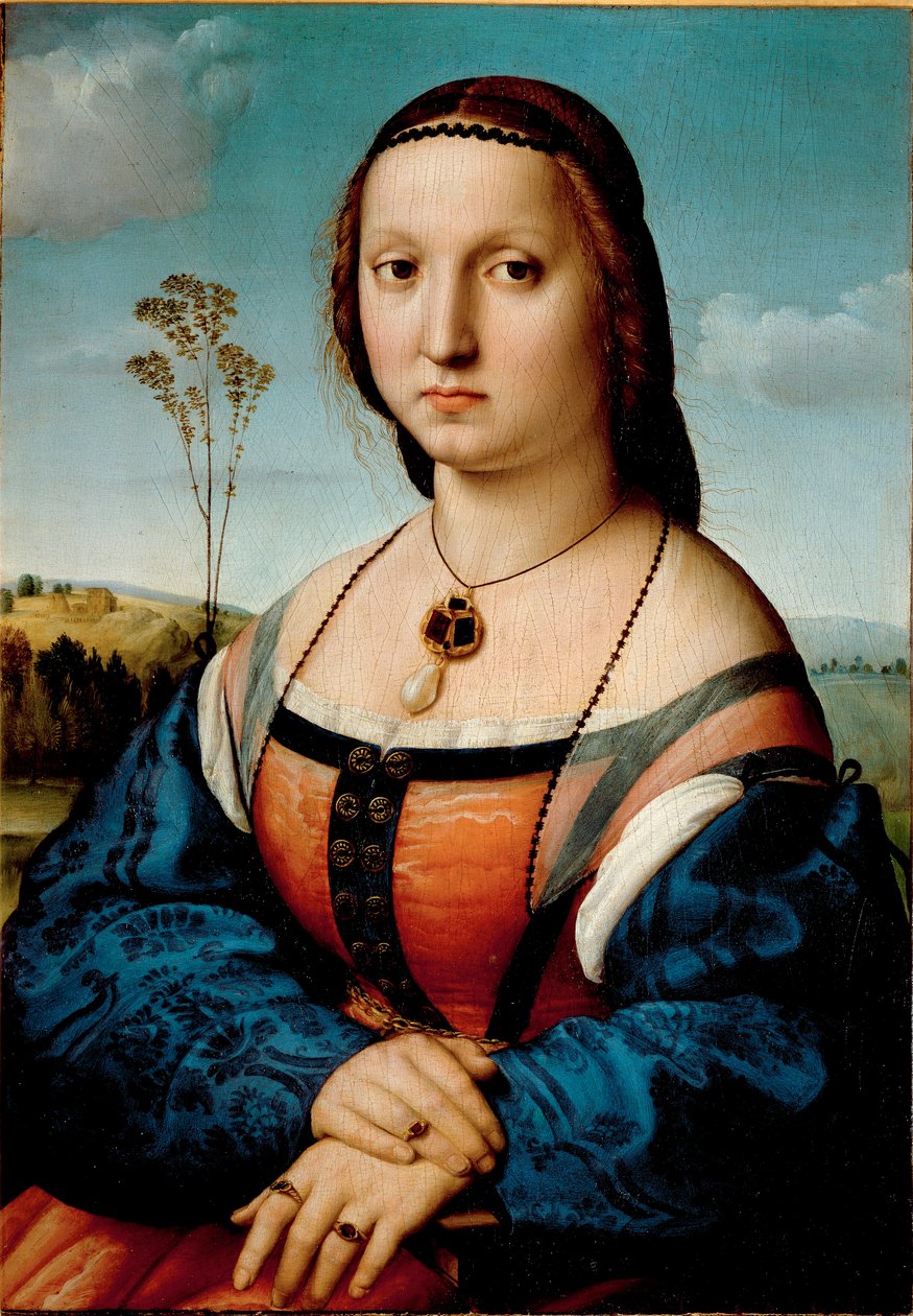 Maddalena Doni portréja Raffaello Sanzio dit Raphael (1483-1520) festménye 1506 V. 63x45 cm Firenze, Palazzo Pitti, Galleria Palatina alkotó: Raphael