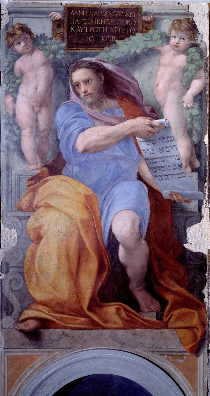 Ésaiás próféta (freskó alkotó: Raphael