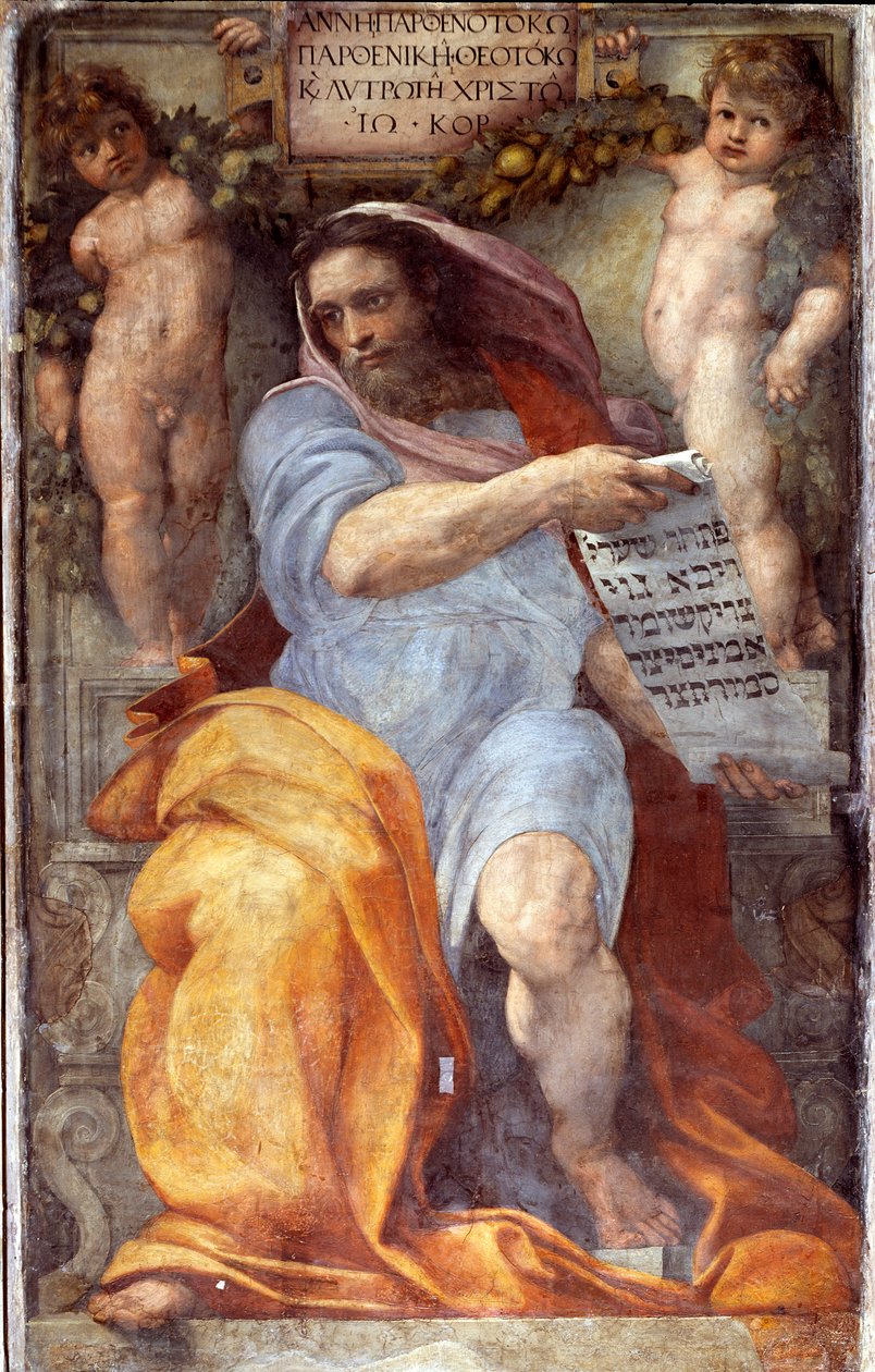 Ésaiás próféta (freskó alkotó: Raphael