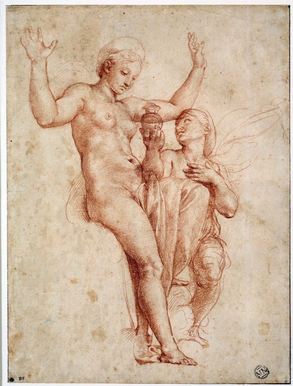 Psyche bemutatja Vénusznak a Styx vizét. Raffaello Sanzio dit Raphael (1483-1520) a la sanguine rajza alkotó: Raphael