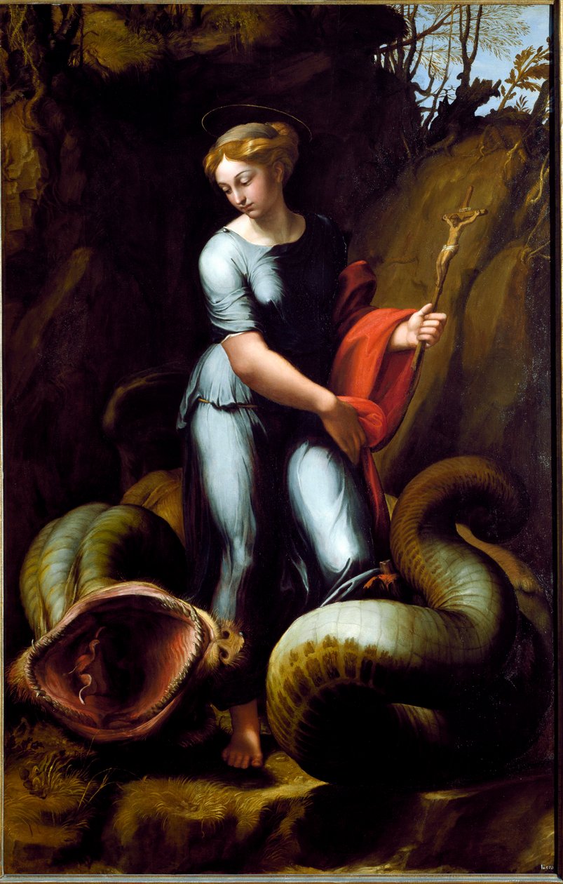 Szent Margit (olaj, vászon, 1520 körül) alkotó: Raphael