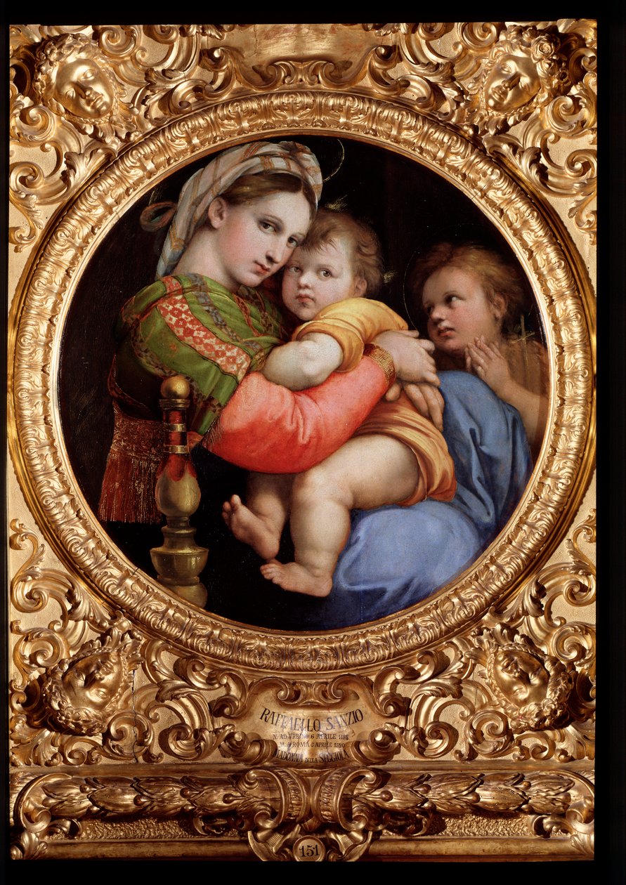 A szék Madonnája - olaj, fa alkotó: Raphael
