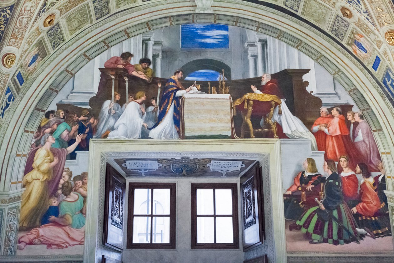 A mise Bolsenában, Heliodorus szobájában alkotó: Raphael (1483 1520)