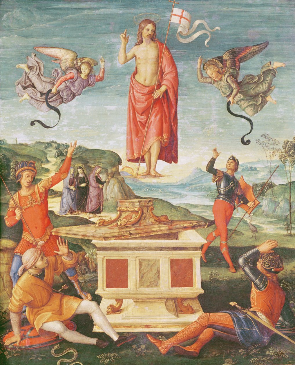 Krisztus feltámadása, 1502 körül (olaj, tábla) alkotó: Raphael