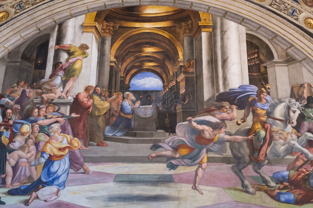Heliodorus kiűzése a templomból, Heliodorus szobájából alkotó: Raphael (1483 1520)