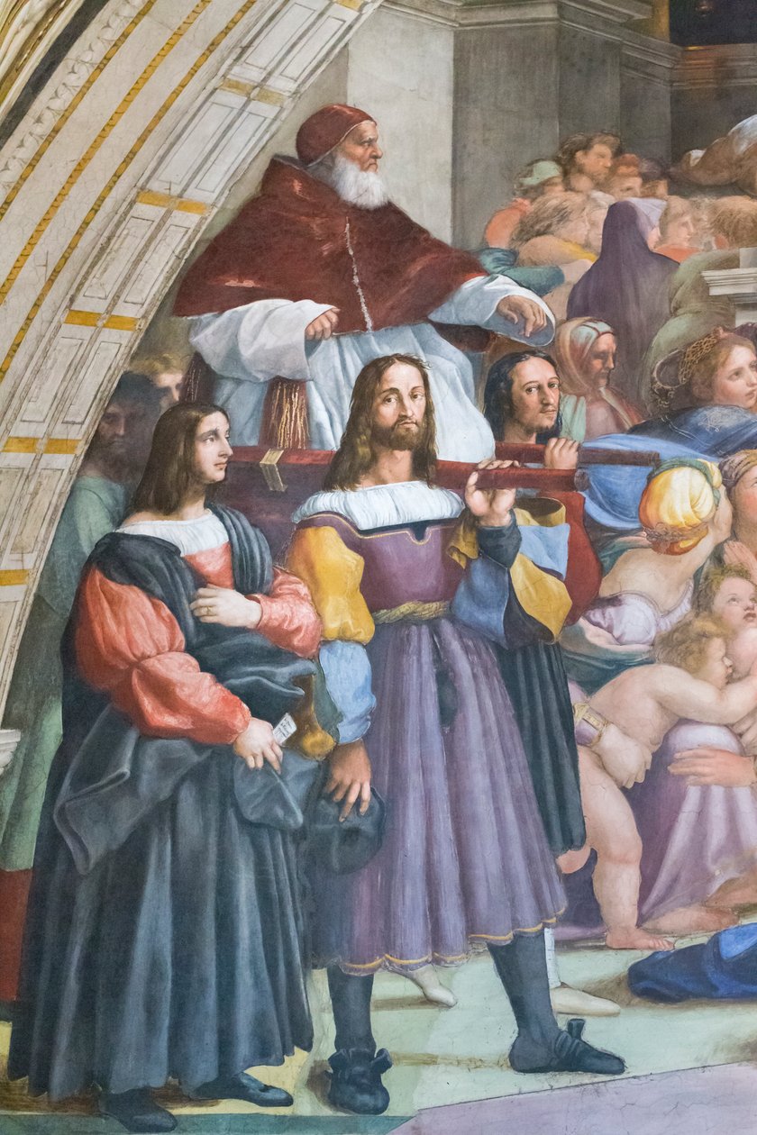 Heliodorus kiűzése a templomból, Heliodorus szobája, részlet alkotó: Raphael (1483 1520)