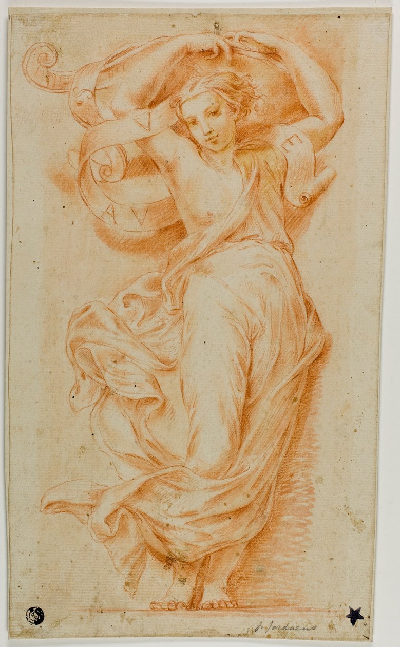 Caryatid igával és tekercssel alkotó: Raphael