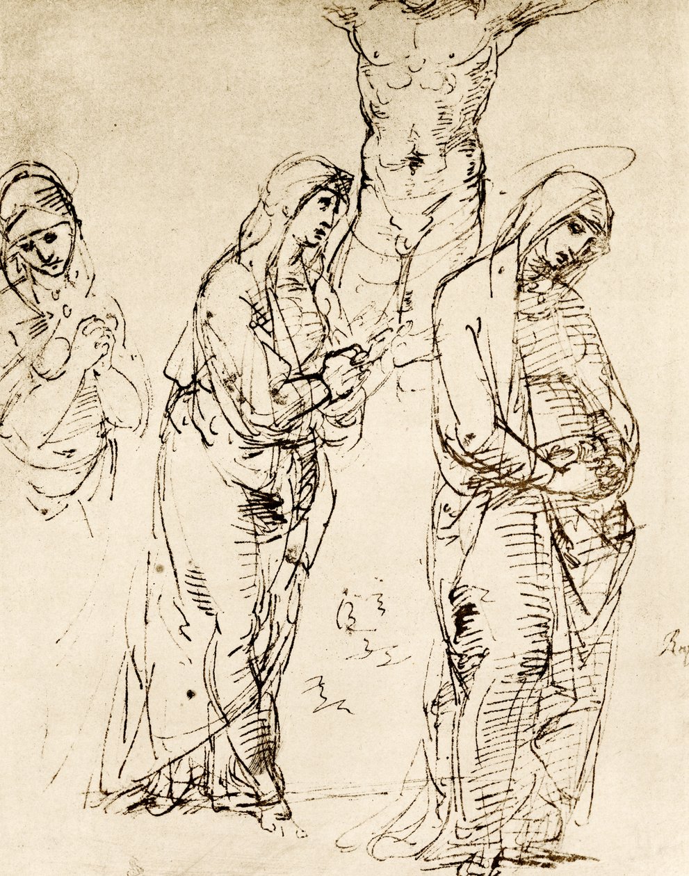Tervek az Istenszülőnek a kereszt alatt alkotó: Raffaello Sanzio Raphael