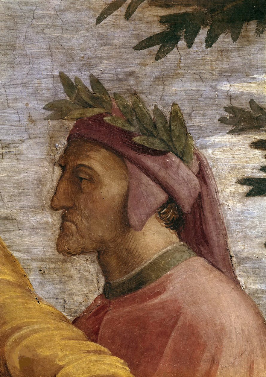 Vita. Részlet: Dante Alighieri freskó a Stanza della Segnaturában, kb. 1510-1511. alkotó: Raphael