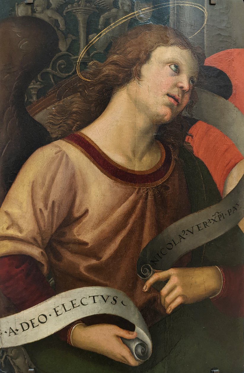 Francia: Ange tenant un phylactère Angel Holding a Phylactery alkotó: Raphael