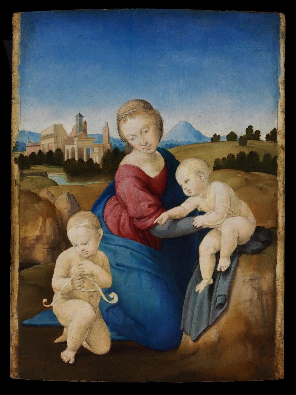 Madonna a gyermekkel és a gyermek Keresztelő Szent Jánossal alkotó: Raphael