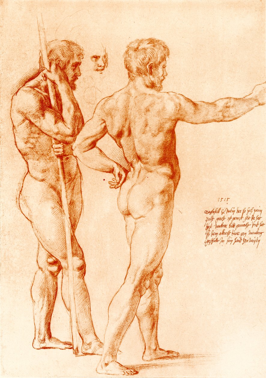 Meztelen tanulmány két harcosról alkotó: Raffaello Sanzio Raphael