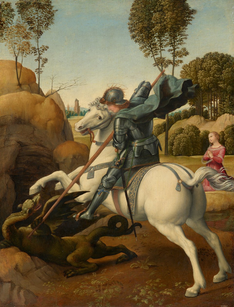 Szent György és a sárkány alkotó: Raphael