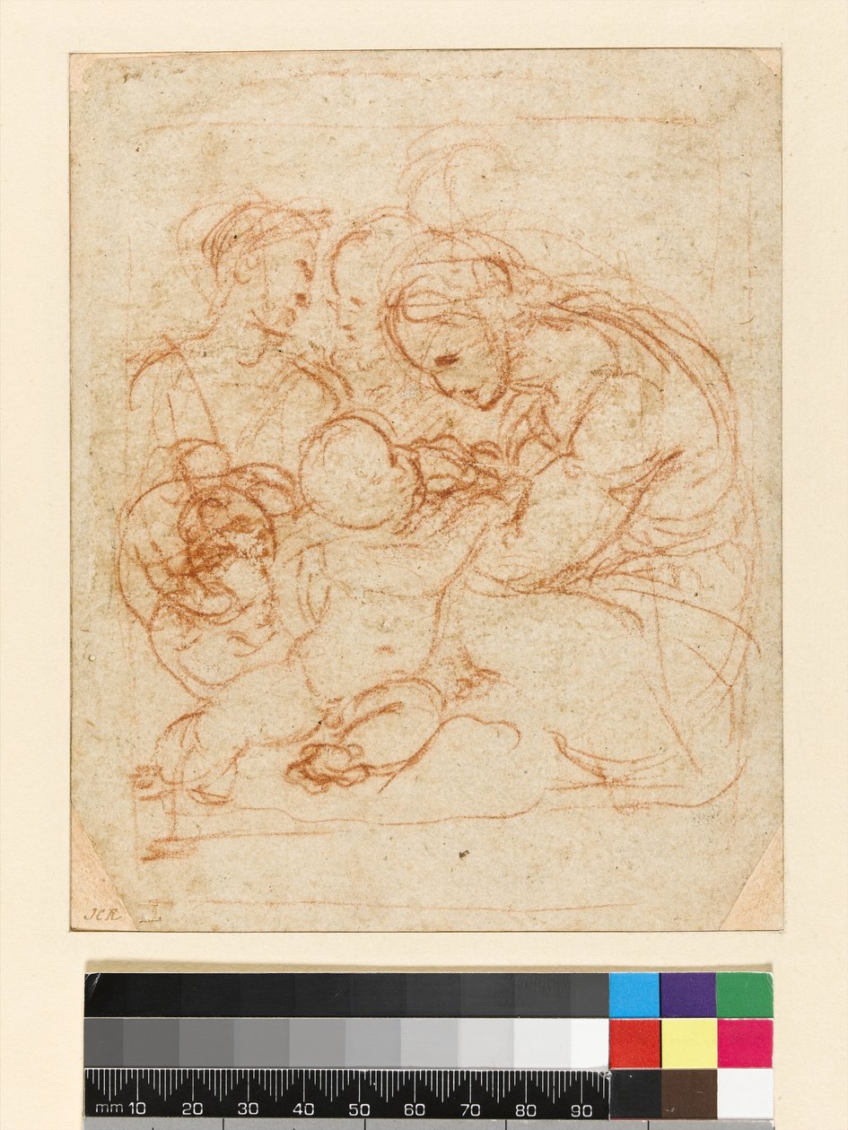 A Szent Család, 1510-1512 körül (kréta papíron) alkotó: Raffaello Sanzio Raphael