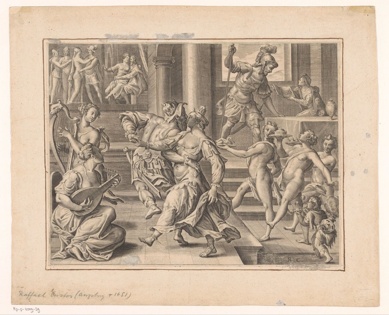 Bulizó társaság alkotó: Raphael Custos (attributed to)