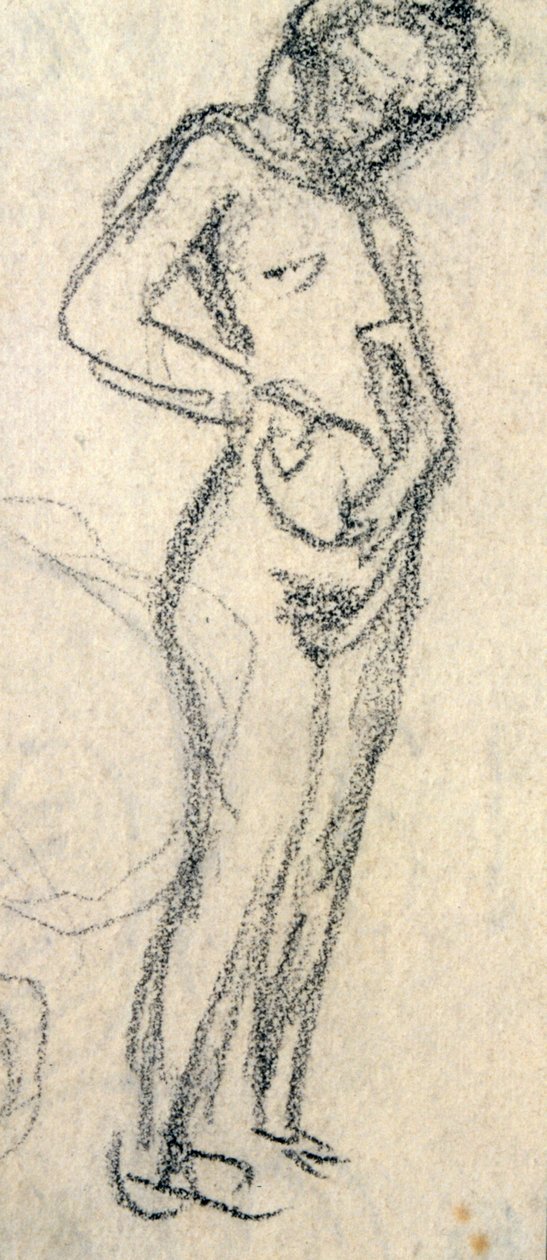 Akt tanulmány, c. 1905 (rajz) alkotó: Raphael Kirchner