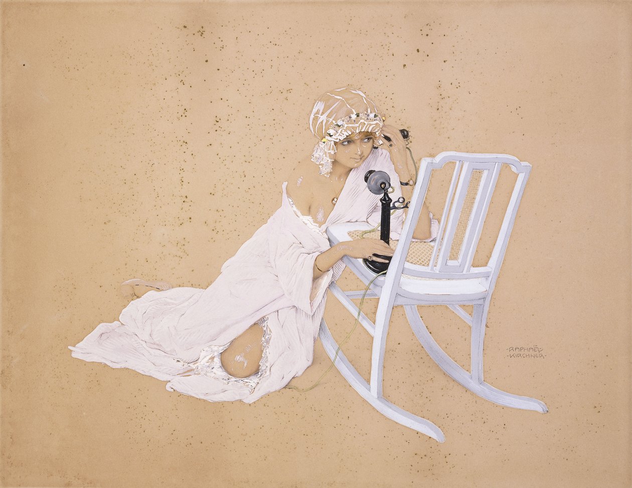 A beszélgetés, alkotó: Raphael Kirchner