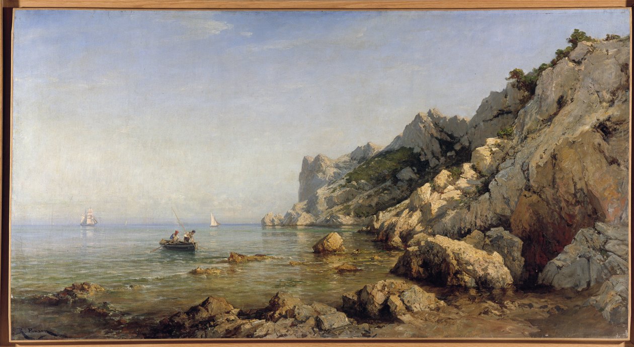 Sormiou Calanques partja Marseille közelében (olaj, vászon). alkotó: Raphael Luc Ponson