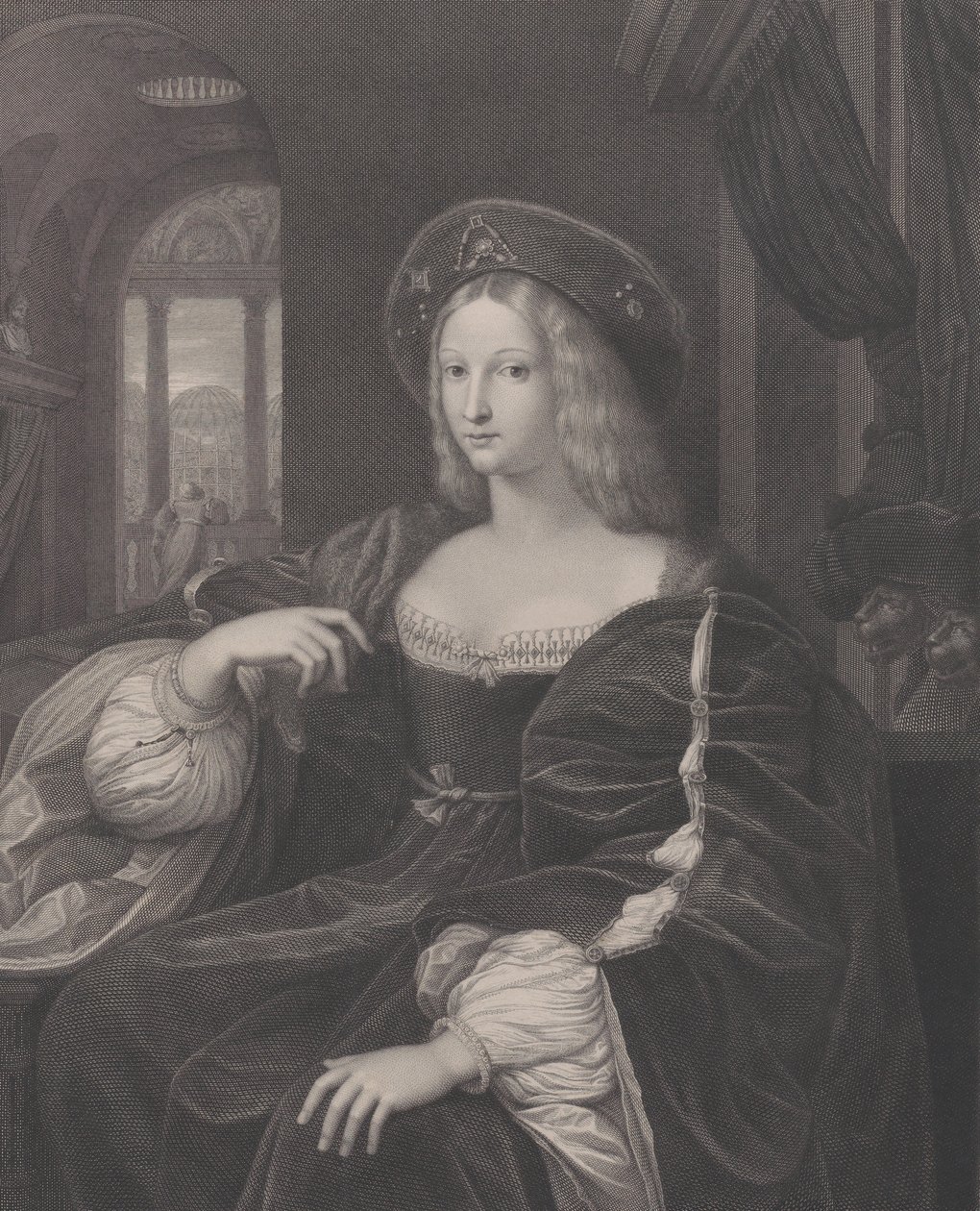 A korábban azonosított Doña Isabel de Requesens és Enrìques de Cardona-Anglesola portréja, 1821 alkotó: Raphael Morghen