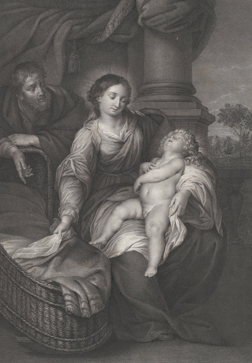 A Szent Család, a Szűzanya ölében alvó Krisztus-gyermekkel kb. 1778-86 alkotó: Raphael Morghen