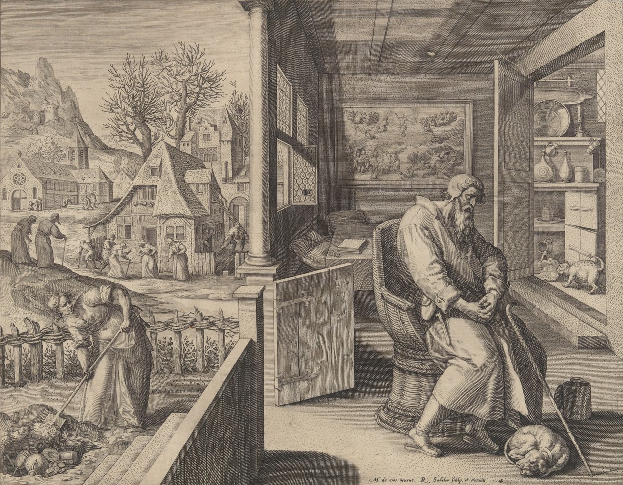 Dolor Sorrow, kb. 1580-1628 alkotó: Raphael Sadeler