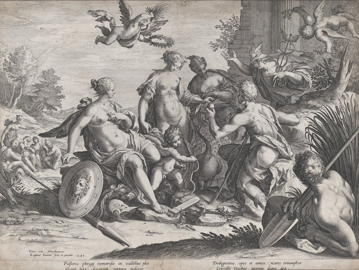 A párizsi ítélet, 1589. alkotó: Raphael Sadeler