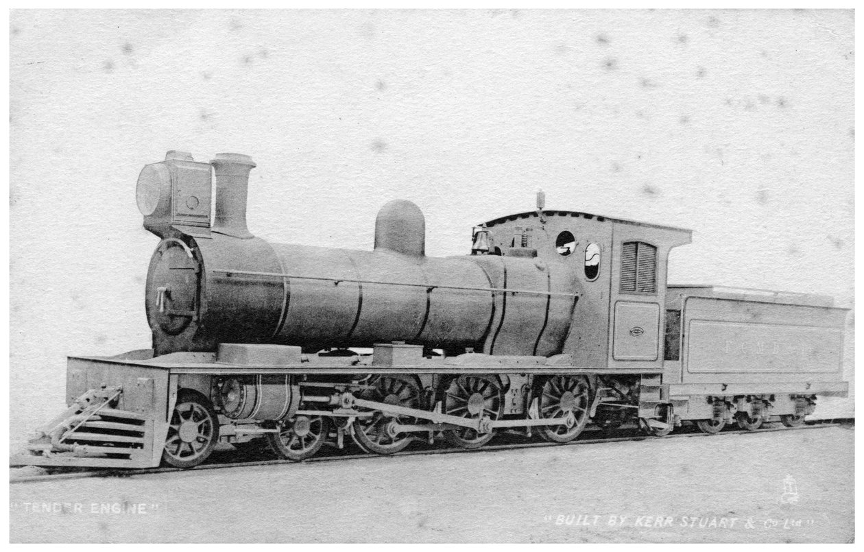 4-6-0 tendermotor, Kerr, Stuart and Co által épített gőzmozdony, XX. század eleje. alkotó: Raphael Tuck
