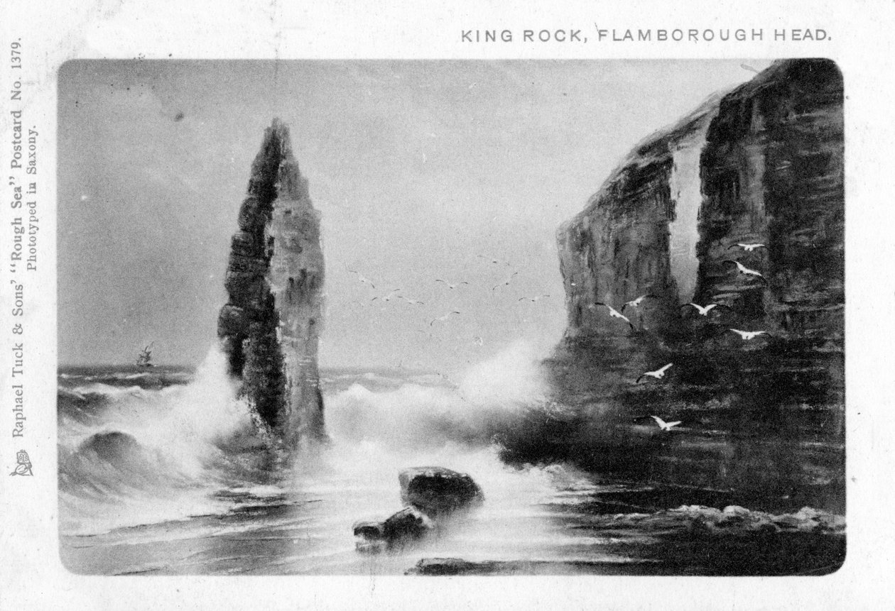 King Rock, Flamborough Head, East Riding, Yorkshire, 1903. alkotó: Raphael Tuck
