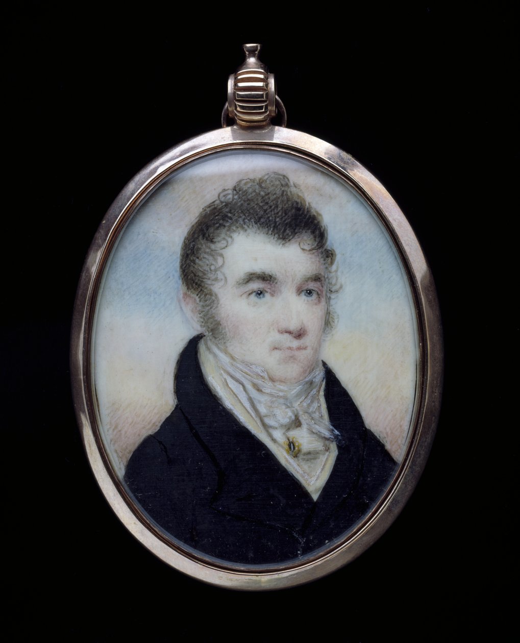 J. S. Willett portréja, 1810 körül (akvarell elefántcsonton) alkotó: Raphaelle Peale