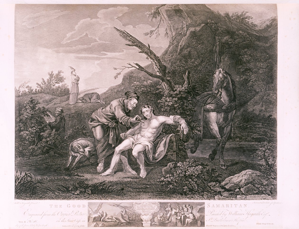 "Az irgalmas szamaritánus", 1772 alkotó: Ravend